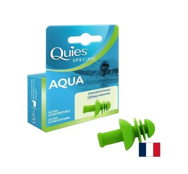 QUIES Aqua Ultra Confortable Silicone Swimming Earplugs Adults