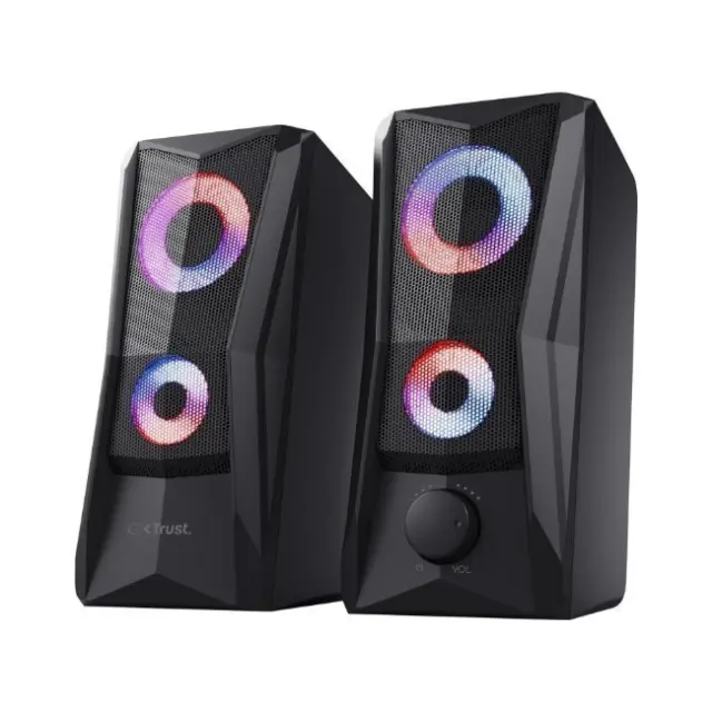 Trust GXT 606 JAVV Ηχεία Υπολογιστή 2.0 με RGB Φωτισμό και Ισχύ 6W Μαύρα