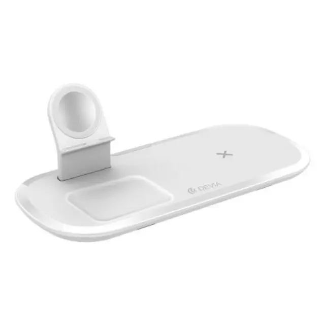 Ασύρματος Φορτιστής - Βάση 3 σε 1 Devia EA220 15W για Apple Airpods, iPhone & iWatch Smart Λευκό N68617