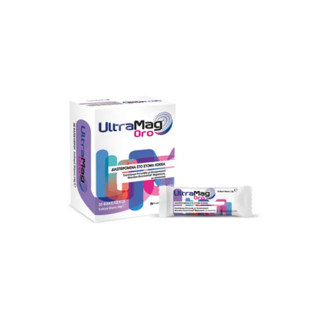 Winmedica UltraMag Oro Συμπλήρωμα Διατροφής με Σουκροσωμικό Μαγνήσιο, 30 φακελίσκοι