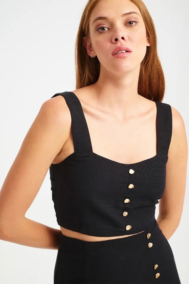 Crop Top με Τετράγωνη Λαιμόκοψη ISSEY TOP - XS 3