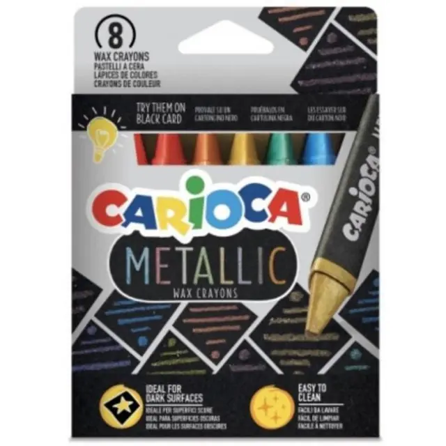 Carioca Κηρομπογιές Maxi Metallic 8 χρώματα (43163)