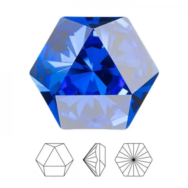 Swarovski 4699 Kaleidoscope Hexagon Fancy Stone Majestic Blue 14x16mm - 1τεμ