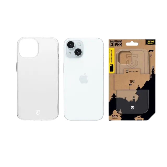 Tactical TPU Cover for Apple iPhone 15 Transparent 3