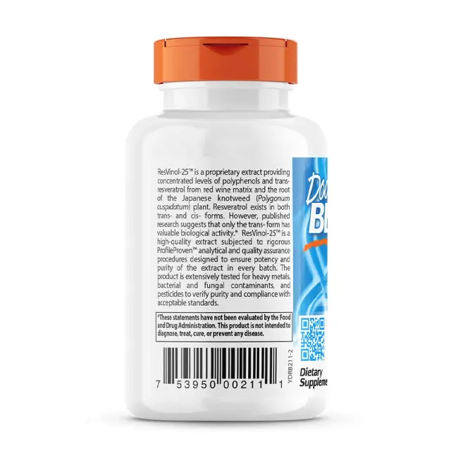 Doctor's Best Trans-Resveratrol with Resvinol 200 mg 3