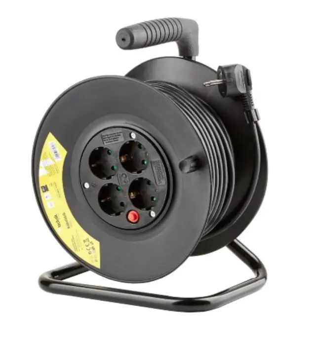 Technik Professional Στροφείο 4 Θέσεων 25m 1,5mm2 Μαύρο 41.003.0001