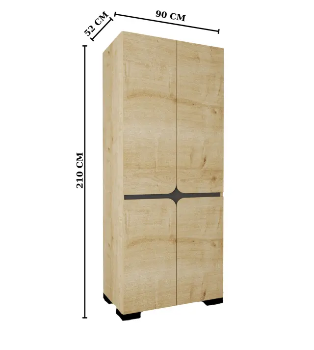 Ντουλάπα DREIN Sapphire Δρυς 90x52x210 2