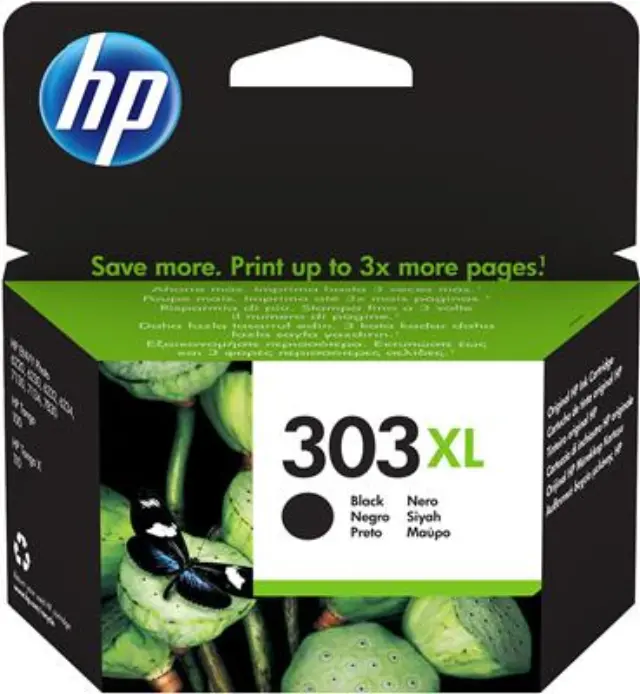 HP 303XL Γνήσιο Μελάνι Εκτυπωτή InkJet Μαύρο (T6N04AE)