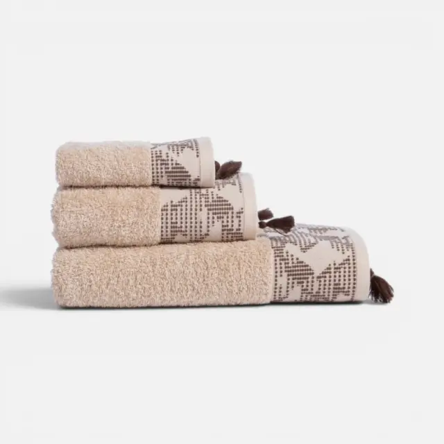 Πετσέτες Μπάνιου (Σετ) Nef-Nef Homeware Zeyn Beige