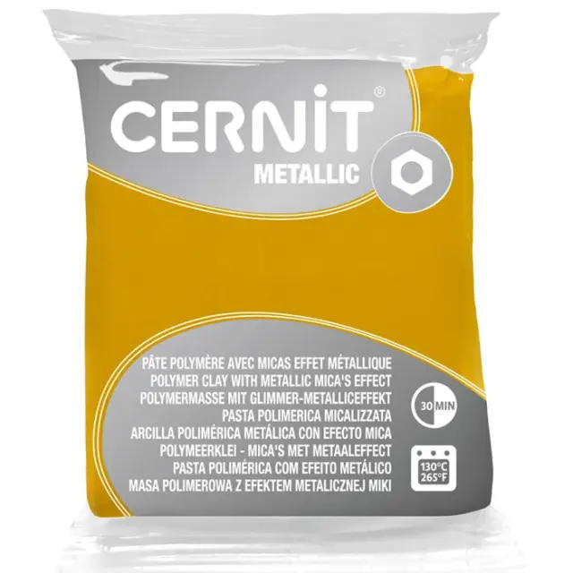 Πολυμερικός Πηλός Cernit Metallic No700 - Yellow - 56gr