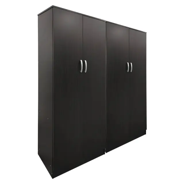 Ντουλάπα τετράφυλλη Athos Ι pakoworld wenge 160x42x180εκ 2