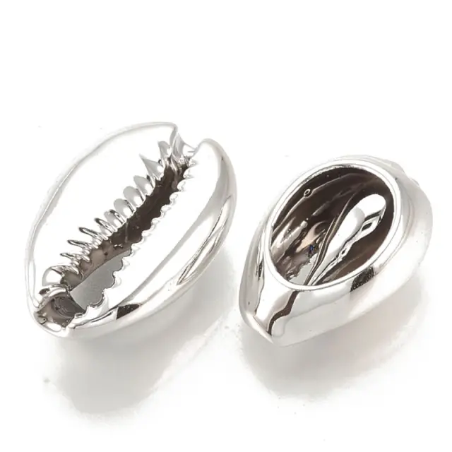 Κοχύλι Επιμεταλλωμένο (στοιχείο) Silver ~15/18mm - 10τεμ
