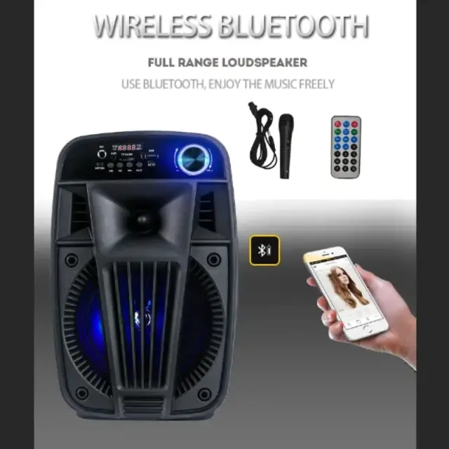 CMiK Φορητό Ηχείο Bluetooth με λειτουργία Karaoke σε Μαύρο Χρώμα MK-B16 3