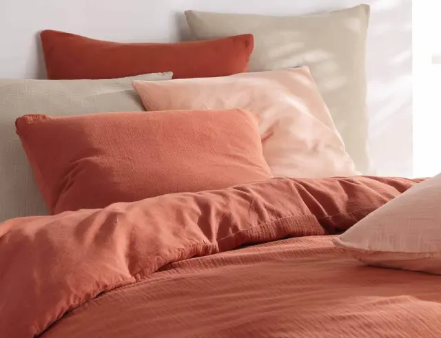 Σετ King Size Παπλωματοθήκη & 2 Μαξιλαροθήκες Angelia Douceur d'intérieur από βαμβάκι 57TC, με διαστάσεις 240x260cm - Pink 1643829 2
