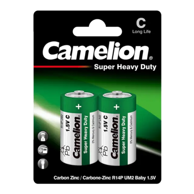 R14P-BP2G ΜΠΑΤΑΡΙΑ CAMELION SUPER HEAVY DUTY C CAMELION