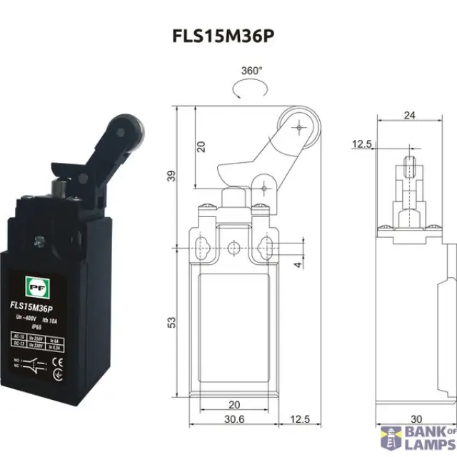 Limit switch FLS 15M36Р IP-65 NO+NC