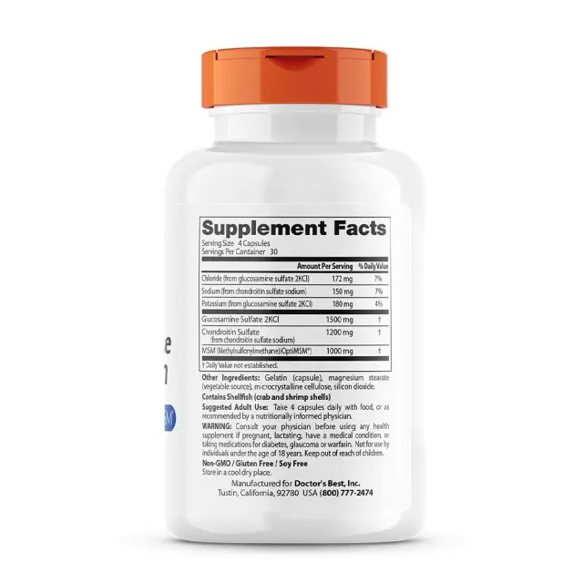 Doctor's Best Glucosamine Chondroitin MSM with Optimsm 2