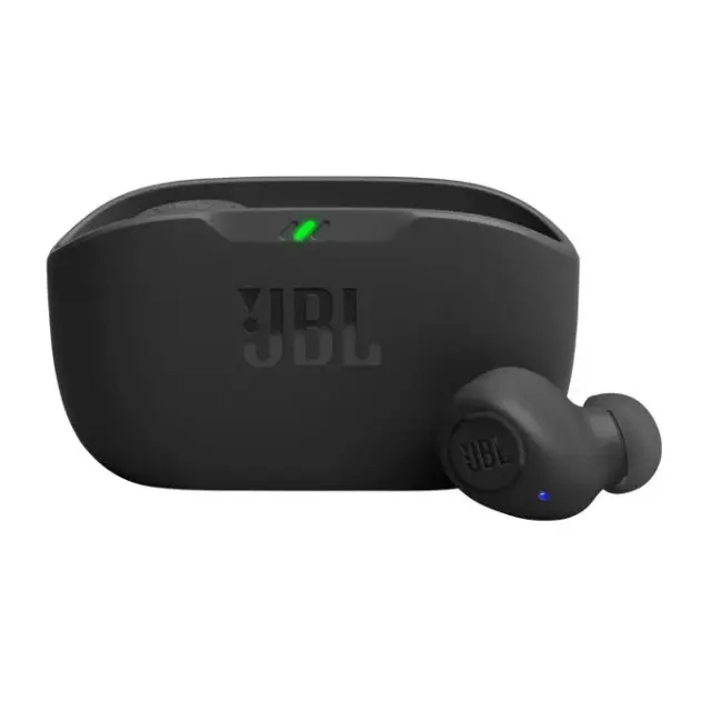 JBL Wave Buds Bluetooth Handsfree Ακουστικά με Αντοχή στον Ιδρώτα και Θήκη Φόρτισης Μαύρα
