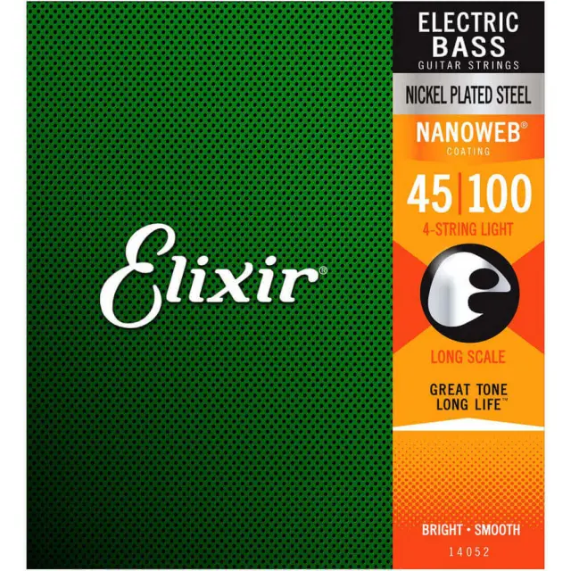 Elixir 14652 Nanoweb Stainless Steel Light Χορδές Ηλεκτρικού Μπάσου 45-100