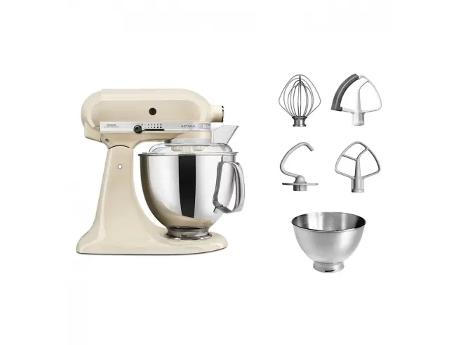 Κουζινομηχανή KitchenAid Artisan 5KSM175PSEAC με ισχύ 300W, 10 ταχύτητες και χωρητικότητα 4.8L & 3L - Almond Cream5KSM175PSEAC