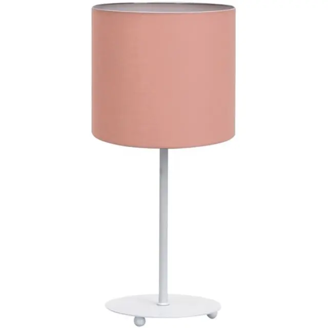 VK Lighting Πορτατίφ με Ροζ Καπέλο και Λευκή Βάση 61171-235648