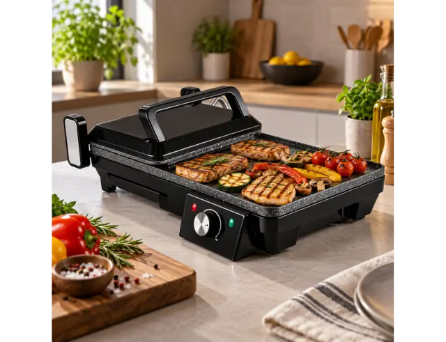 Ηλεκτρική Ψησταριά - Grill Heinner HEG-F20002P με ισχύ 2000W και ρυθμιζόμενο θερμοστάτη HEG-F20002P