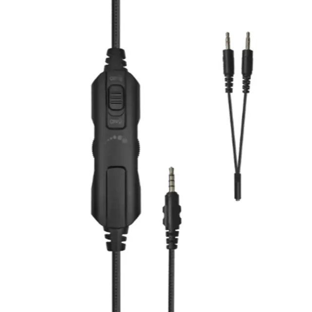 White Shark Elephant GH-2540 Gaming Headset Stereo 2.0 με Οδηγούς 50mm, Αποσπώμενο Μικρόφωνο + Σύνδεση 3.5mm για PC, PS4, PS5 – Μαύρο 2