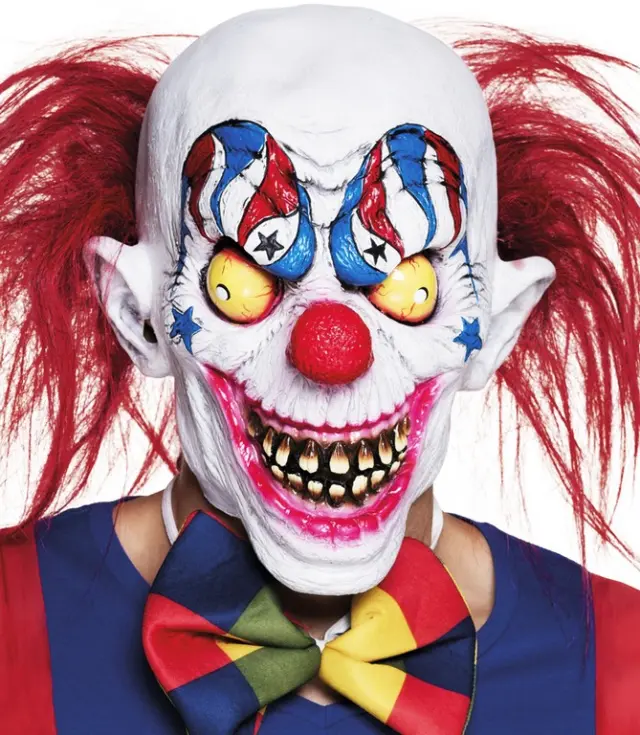 Αποκριάτικο Αξεσουάρ Μάσκα Latex Creepy Clown Με Μαλλιά (Bolland) (C-397532)