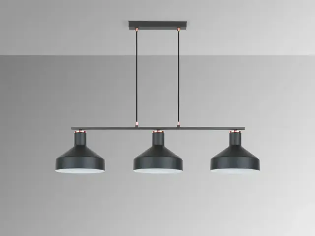 I3 - IRIAS - LAMP 3L BLACK-COPPER D45 Μαύρο Σατινέ ορείχαλκος Χάλκινο