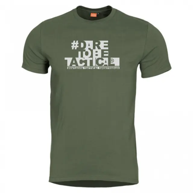 Pentagon Ageron "Hashtag" T-Shirt-Μπλουζάκι Μακό για Τακτική- Καθημερινή Χρήση - 06-Χακί-Olive Green