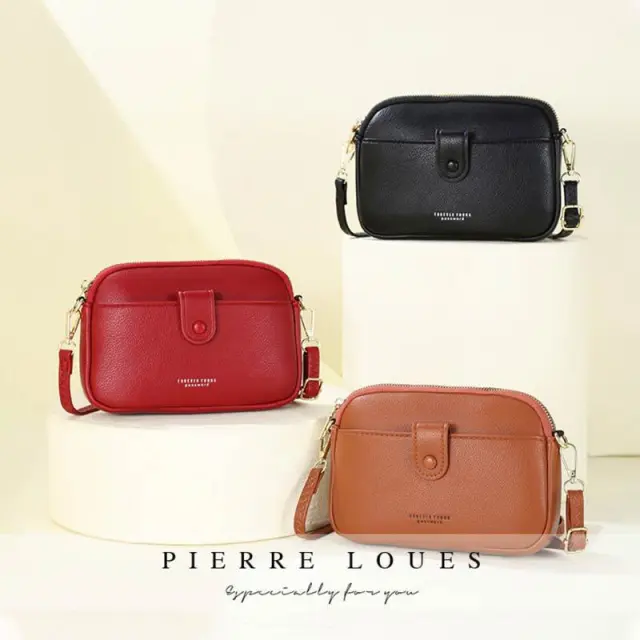 Γυναικεία Τσάντα Χιαστί Pierre Loues 614-64 κόκκινο - One Size 2