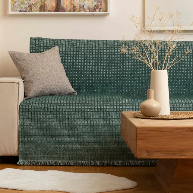 Ριχτάρι Σενίλ Τριθέσιο Solana Borea Home Textiles - Γκρι - 180 x 300 cm
