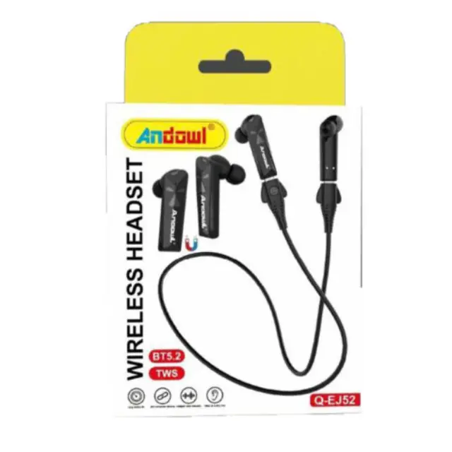 Andowl Ακουστικά In-Ear Bluetooth Handsfree σε Μαύρο Χρώμα Q-EJ52
