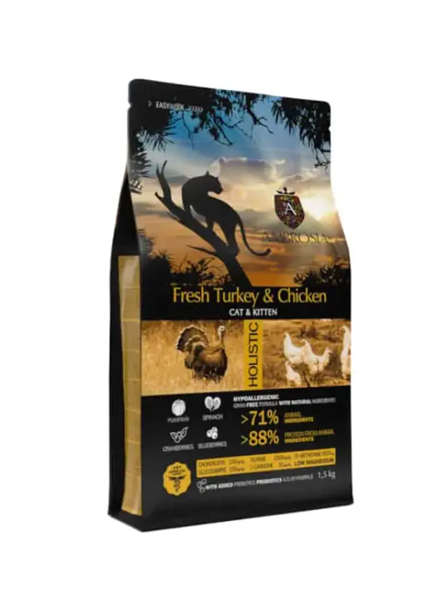 Ambrosia Grain Free Cat Kitten Fresh Turkey & Chicken 1.5Kg Μονόχρωμο 2