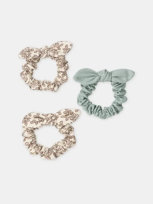 Παιδικά Λαστιχάκια Μαλλιών Floral Scrunchies ΜΩΒ - One Size