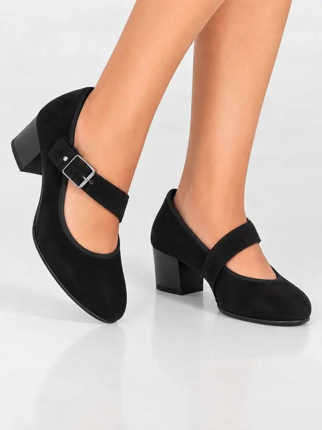 Gabor Μπαρέτες Γυναικείο δέρμα Nubuck Μαύρο GAB/301301 001-BLACK - 36 2