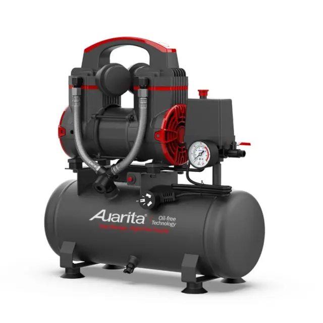 Αεροσυμπιεστής 1,25 hp 8 lt 220V αθόρυβος AUARITA 3