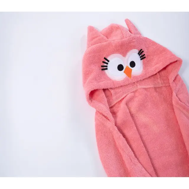 ΒΡΕΦΙΚΗ ΚΑΠΑ OWL 70Χ120 NEF-NEF HOMEWARE, 100% BAMBAKI - FLAMINGO PINK (039775) 2