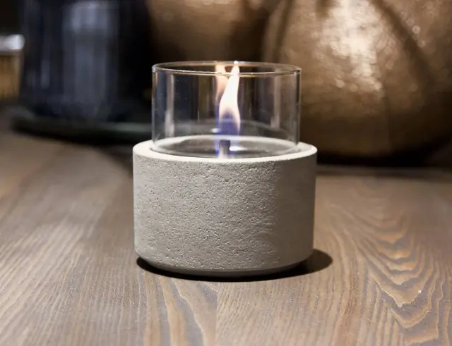 Επιτραπέζια Εστία Φωτιάς Lotus 12 Tenderflame με διάρκεια καύσης 9 - 10 ώρες, χωρητικότητα δεξαμενής 300ml και διαστάσεις 13x17.5cm - Concrete TF-300082 2