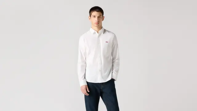 LS BATTERY HM SHIRT SLIM NEUTRALS White - XXL