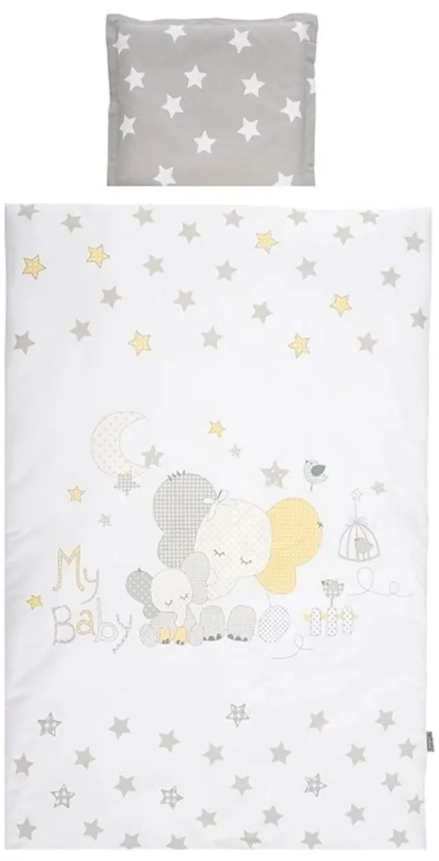 Lorelli Σετ Κούνιας Μωρού 3 τμχ "Grey Elephant Stars" 3