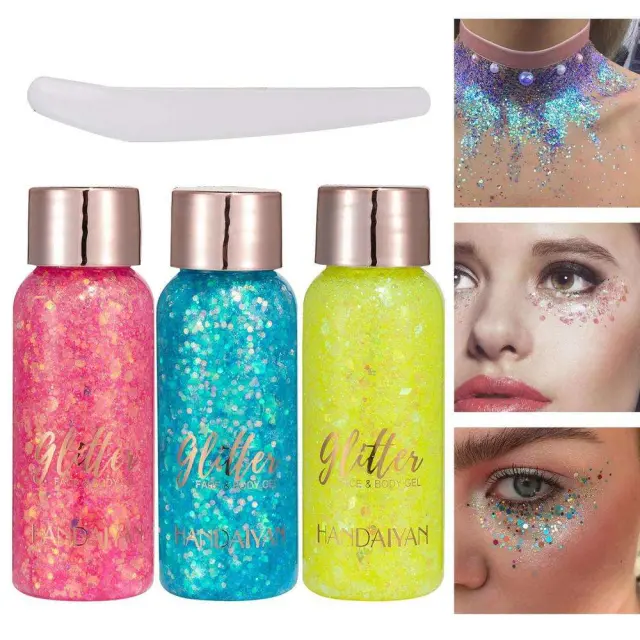 Σετ Glitter Face & Body Gel 3 τμχ Handaiyan 003