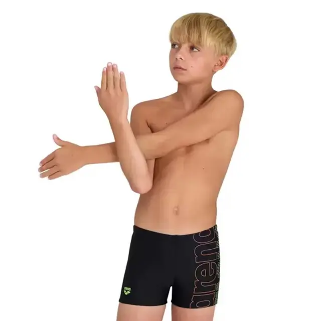 Arena Boy's Graphic Swim Short Μαύρο - Πράσινο 005548-560 (Arena) - 6 Years