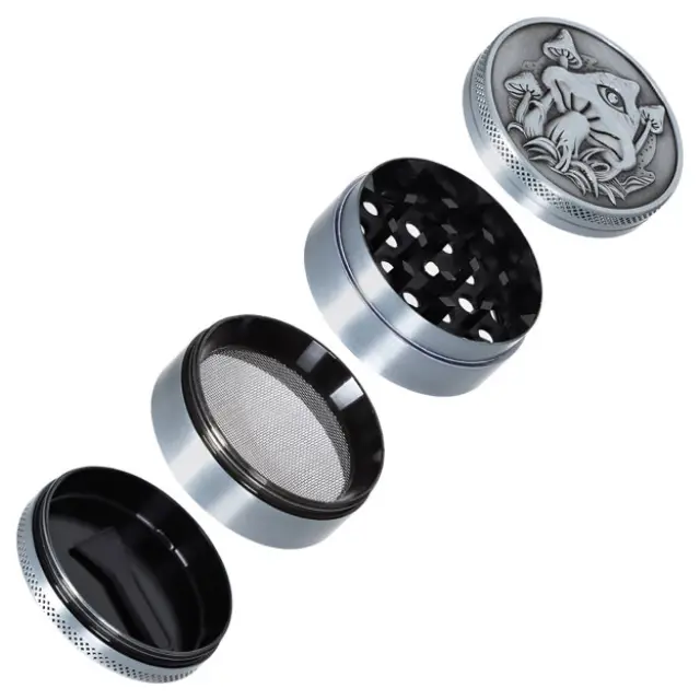 Grinder Τρίφτης Mushroom 60mm Silver - 4 parts 3