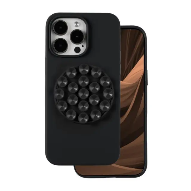 Θήκη Silicon & PC inos Apple iPhone 16 Pro Max με Suction Cup Μαύρο N70859