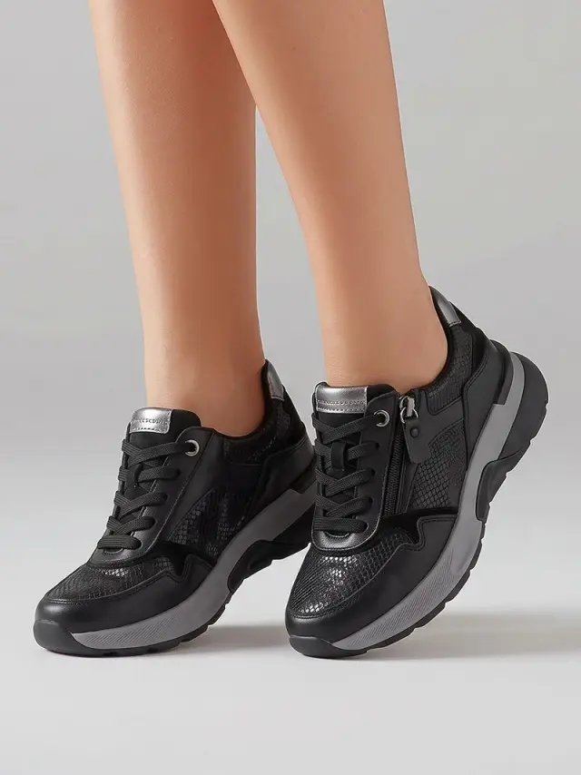 Gabor Sneakers Γυναικείο δέρμα Μαύρο GAB/010501 005-BL/ANTHR - 39 2