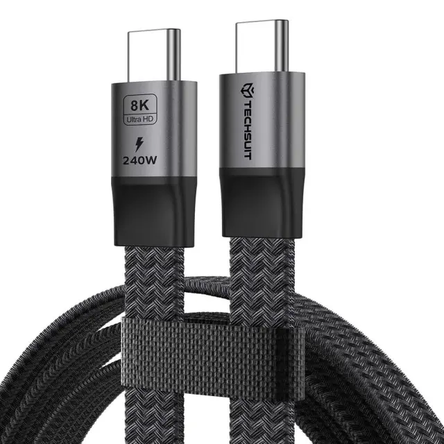 Καλώδιο USB-C σε USB-C Techsuit ElysiumSync Pro (CX1) 240W USB4 40Gbps 1m