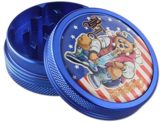 Grinder Τρίφτης 50mm Αλουμίνιο Σχέδιο Cannifornia Blue - 2 Parts 2
