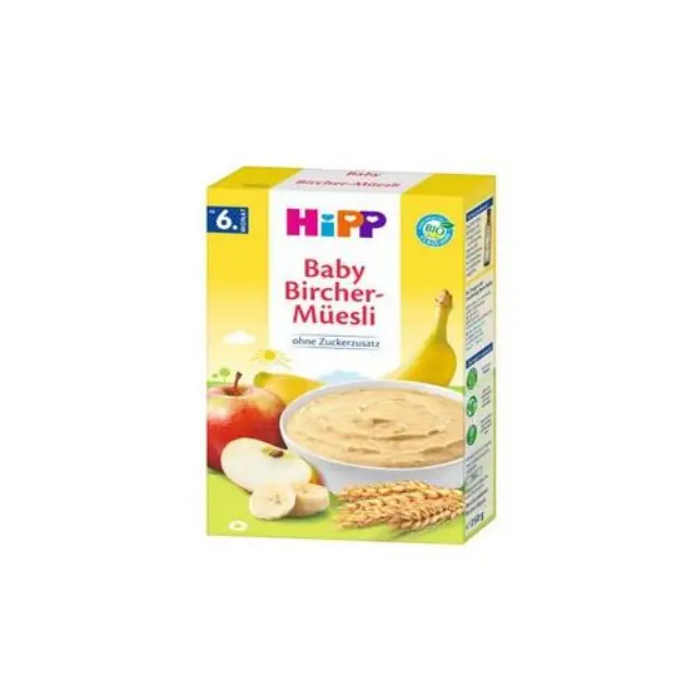 Hipp Βio Bircher 6m+ Βρεφική Κρέμα Μούσλι με Μήλο και Μπανάνα, 250gr