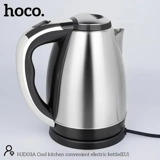 Hoco Ηλεκτρικός Βραστήρας 1800W χωρητικότητας 1.8Lt Γκρι HJD03A 3